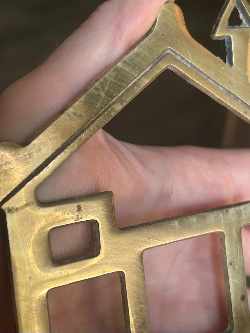 Vintage Brass Wall Hook Rack Taiwan